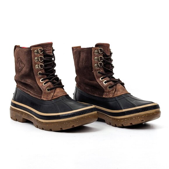 Sperry Men Ice Bay Brown Leather 200g Insulation Leather Winter Boots size 7 - Picture 1 of 7